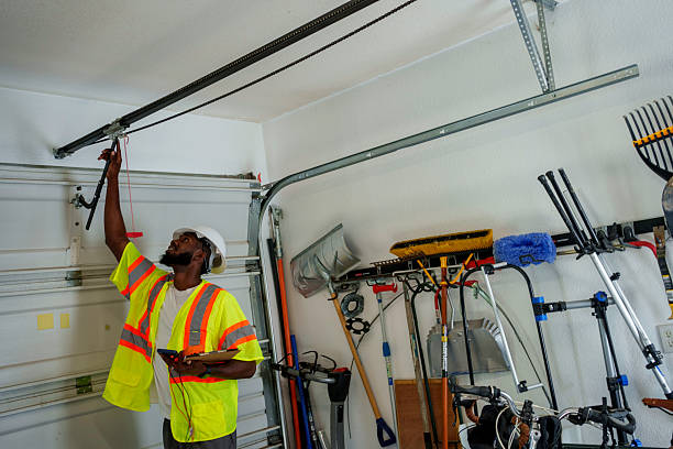 Professional Garage Door Panel Replacement technician working in West Milwaukee, WI